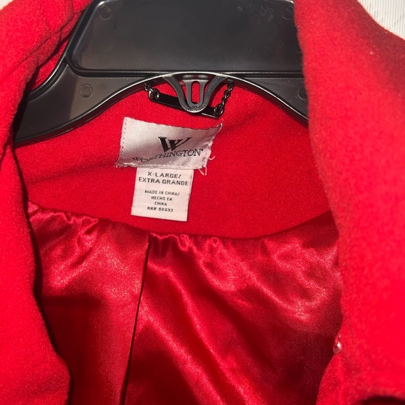 Red Pea Coat - Picture 3 of 5